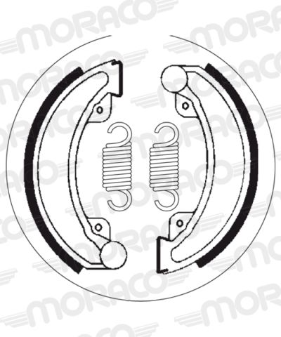 Machoires de frein 130 x 25 mm - 2030 Honda CR450 R B PE020 - SBS