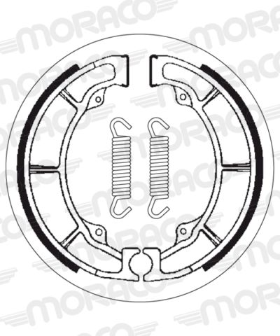 Machoires de frein 160 x 30 mm - 2038 Kawasaki EL250 1 EL250B EL250E - SBS