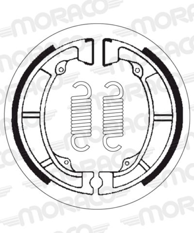 Machoires de frein 120 x 28 mm - 2039 Kawasaki KE125 3 K1 - SBS