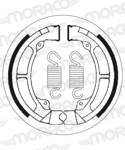 Machoires de frein 120 x 35 mm - 2056 Kawasaki KE175 D2 KE175D - SBS