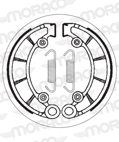 Machoires de frein 180 x 30 mm - 2072 Honda CB450 K CB450 - SBS