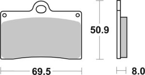 Plaquettes de frein Aprilia RS250 1995-1997 - SBS 566HCT