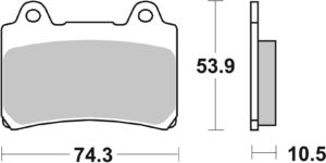 Plaquettes de frein moto compétition SBS 590DCC