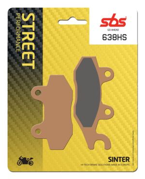 Plaquettes de frein Kawasaki Z250 SL ABS FFF BR250E Street Sinter - Métal fritté avant - SBS 638 (HS)