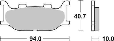 PLAQUETTES 691 (HS) Yamaha FZ6 Fazer RJ07 - SBS