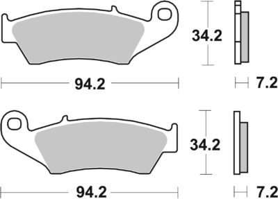 PLAQUETTES DE FREIN 694 SI Aprilia MXV450 VTC - SBS