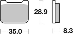 Plaquettes frein carbone SBS 732RQ arrière moto route