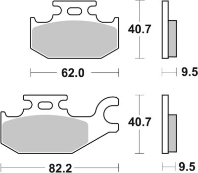 PLAQUETTES DE FREIN 754SI Bombardier BRP Can Am DS250 - SBS