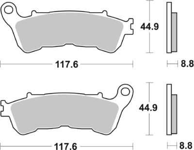 PLAQUETTES DE FREIN 828HF Honda CB1300 D SC40 SC54 - SBS