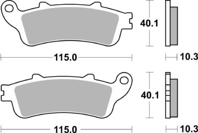 PLAQUETTES DE FREIN 880LS Honda GL1800 Goldwing /A (ABS) - SBS