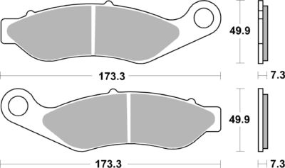 PLAQUETTES DE FREIN 922H.HS Harley Davidson FLHTCUTG 1690 Tri Glide MAL - SBS