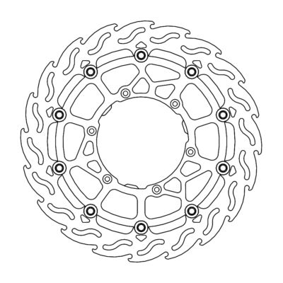 Disque avant Flame Yamaha WR450 19> SM Racing Diam.320 Float - Moto Master
