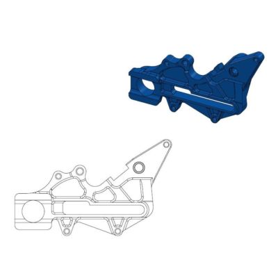 Support arrière Offroad MM 220 HVA bleu - Moto Master