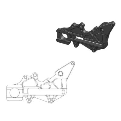 Support arrière KTM Factory 220mm noir - Moto Master