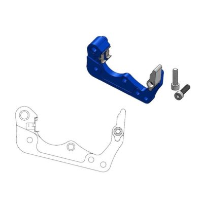 Support avant Offroad MM 260 HVA bleu  incl. clip etrier Mag - Moto Master