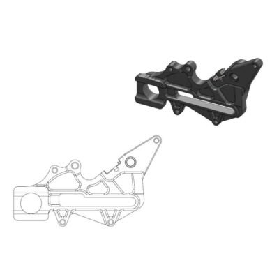 Support arrière HVA Factory 220mm noir (incl clip étrier Mag - Moto Master