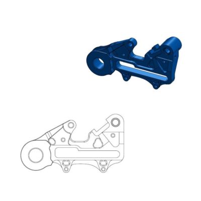 Support arrière Offroad MM 220 HVA bleu (incl adapt axe endu - Moto Master