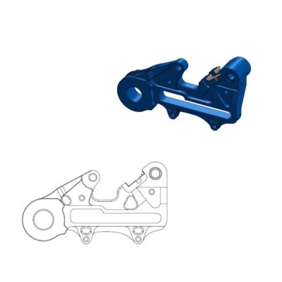 Support arrière Offroad MM 220 HVA bleu (incl adapt enduro) - Moto Master