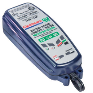 Chargeur batterie lithium moto 12.8V Optimate TM-470 – 0,8A – LiFePO4 – spécial enduro & course
