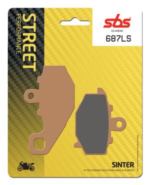 Plaquettes de frein Kawasaki ER-6F ABS Street Sinter - Métal fritté arrière - SBS 687 (LS)