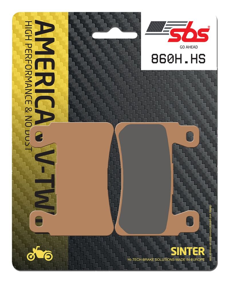 Plaquettes de frein Harley Davidson FLFB 1750 Fat Boy Street Sinter - Métal fritté avant - SBS 860H.HS