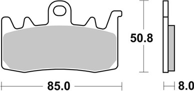 PLAQUETTES DE FREIN 900 DS-1 Aprilia Caponord 1200 Rally ZD - SBS