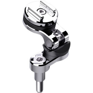 Support levier moto chromé – SP-CONNECT – Aluminium usiné – Orientation 3D – avec vis M6 & 1/4”-20