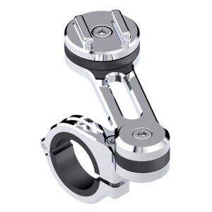 Support guidon moto chromé – SP-CONNECT – Compatible 22 à 32 mm