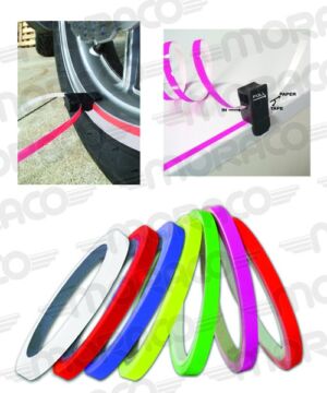 Filet / Liseret de jante Fuchsia Fluo + Reflect 5025 - Progrip
