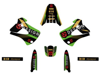 Kit Déco SPIKE KAWASAKI KX 85 (2002-2013) Noir-Vert - UP