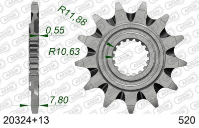 PIGNON #520 SC 20324+13 - Pas 520 - 13 dents - AFAM