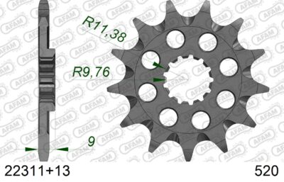 PIGNON #520 SC 22311+13 - Pas 520 - 13 dents - AFAM