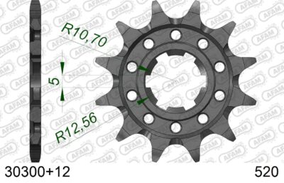 PIGNON #520 SC 30300+12 - Pas 520 - 12 dents - AFAM