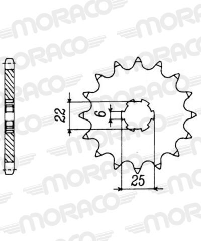 Pignon sortie de boite - Pas 420 - 14 dents - Acier - PA10014 Honda MTX50 S [FR] - Supersprox