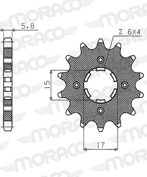 Pignon sortie de boîte  Pas 420 - 17 dents - Acier - PA10117 - Supersprox