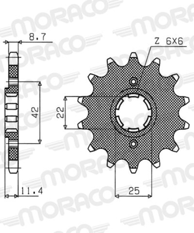 Pignon sortie de boite - Pas 530 - 15 dents - Acier - PA50315 Honda FT500 C C PC07 - Supersprox