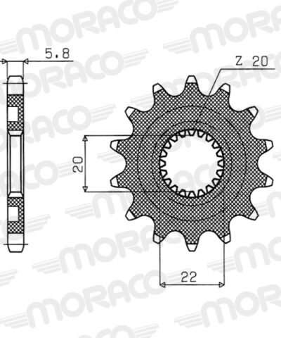 Pignon sortie de boite - Pas 520 - 15 dents - Acier - PB30915 - Supersprox