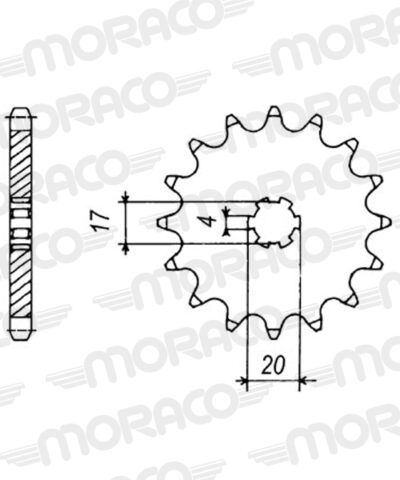 Pignon sortie de boite - Pas 420 - 12 dents - Acier - PC10112 Suzuki TS50 XK M SA11C - Supersprox