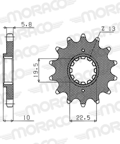 Pignon sortie de boite - Pas 520 - 12 dents - Acier - PC30312 Beta Alp 200 - Supersprox