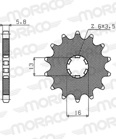 Pignon sortie de boite - Pas 420 - 12 dents - Acier - PH10012 Yamaha DT50 M [FR] 2M5 - Supersprox