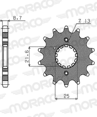 Pignon sortie de boite - Pas 530 - 16 dents - Acier - PI40016 Cagiva Raptor 1000 M200 - Supersprox