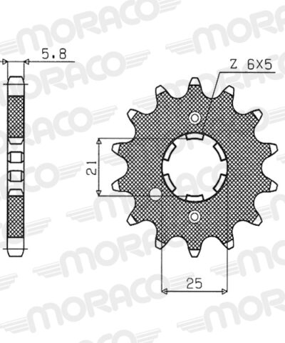 Pignon sortie de boite - Pas 520 - 14 dents - Acier - PK30014 Kawasaki KDX250 - Supersprox