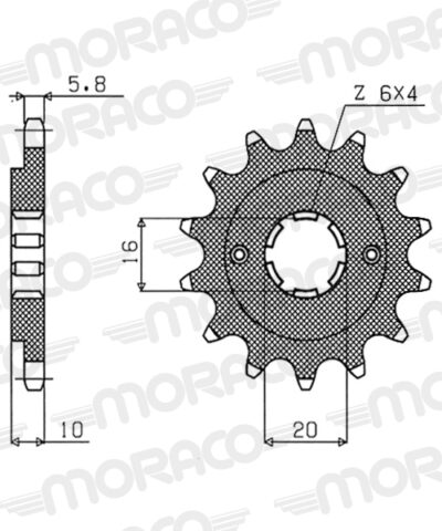 Pignon sortie de boite - Pas 520 - 13 dents - Acier - PM20313 Cagiva N 125 - Supersprox