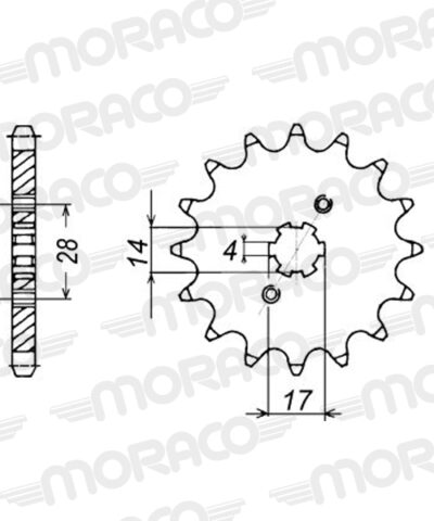 Pignon sortie de boite - Pas 420 - 14 dents - Acier - PM10014 Cagiva Mito 50 - Supersprox