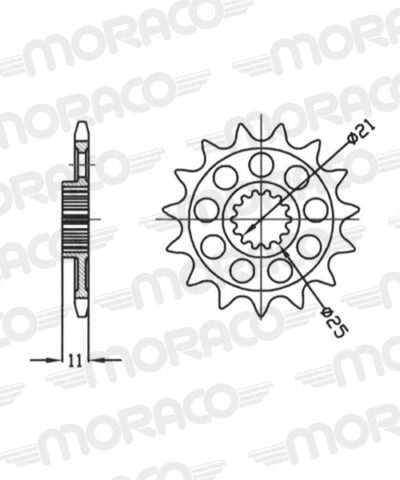 Pignon sortie de boite - Pas 520 - 15 dents - Acier - PP21015 Aprilia MXV450 VTC - Supersprox