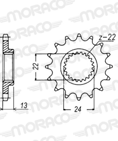 Pignon de sortie de boite - Pas 530 - 16 dents - Acier - PT71016 Bombardier BRP Can Am DS650 Desert Storm - Supersprox