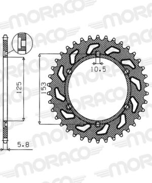 Couronne acier Pas 520 – 45 dents – Supersprox CA32045