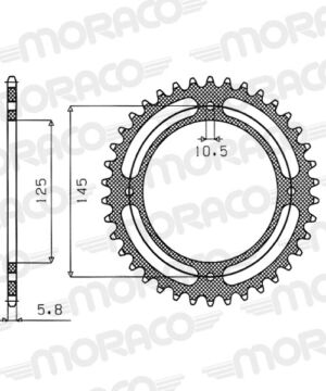 Couronne acier pas 520 – 41 dents – Supersprox CC50541