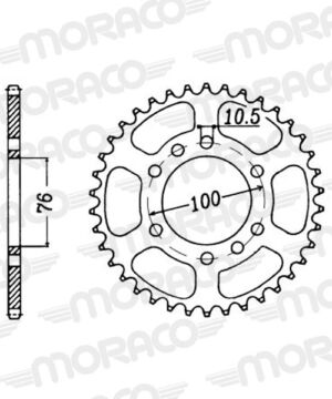 Couronne acier 520 – 41 dents – Supersprox CE40141