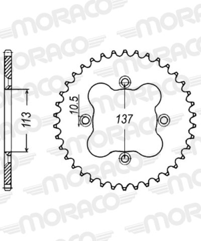 Couronne acier Pas 520 - 38 dents - Supersprox (CE40938)